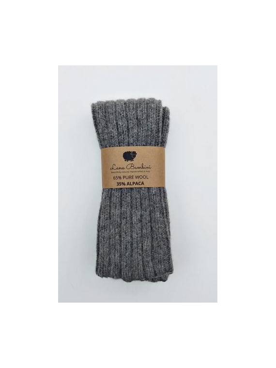 Guêtres Lana bambini en laine et alpaga gris foncé