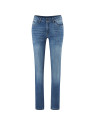 Jeans femme coupe droite délavé coton bio