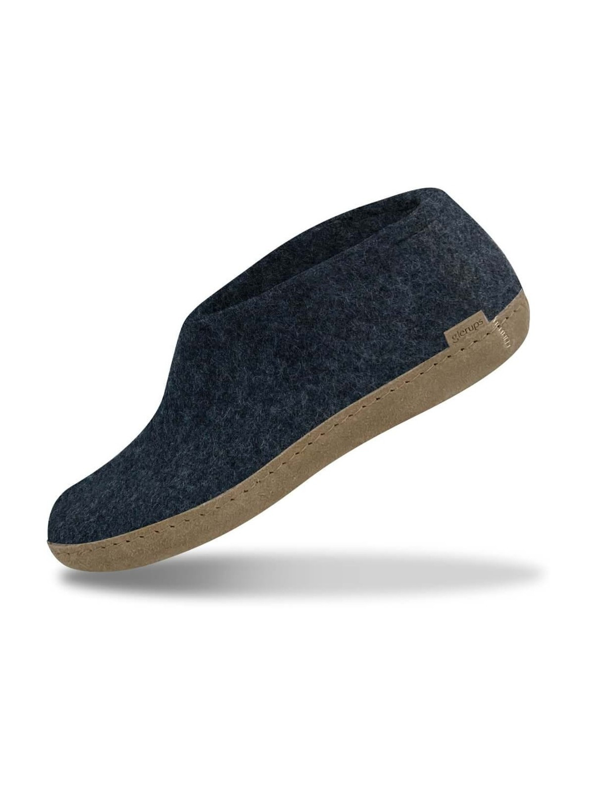 chaussons en laine glerups mi-montants couleur bleu denim