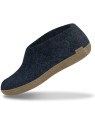 chaussons en laine glerups mi-montants couleur bleu denim