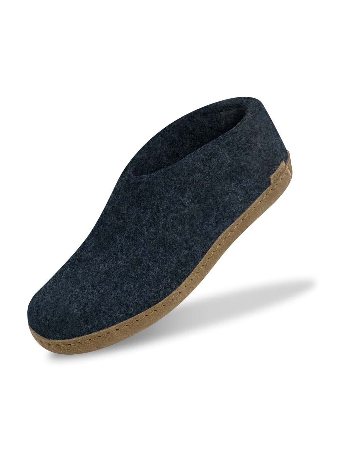chaussons en laine glerups mi-montants couleur bleu denim