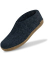 chaussons en laine glerups mi-montants couleur bleu denim