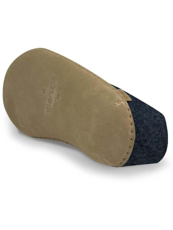 chaussons en laine glerups mi-montants couleur bleu denim