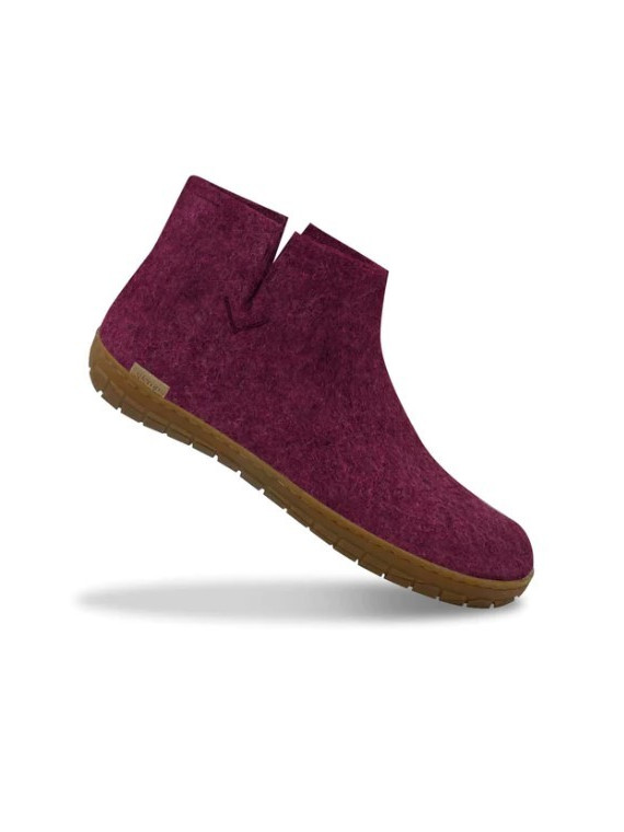 Bottines pure laine fuschia