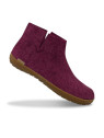 Bottines pure laine fuschia
