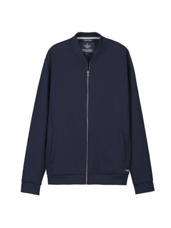 blouson homme zippé bleu marine