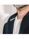 blouson homme zippé bleu marine