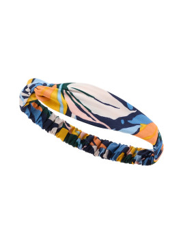 bandeau pour cheveux élastiqué sur l'arrière, croisé devant motif coloré paradise