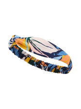 bandeau pour cheveux élastiqué sur l'arrière, croisé devant motif coloré paradise