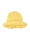 chapeau coton bio avec petit revers jaune paille