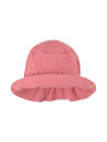 chapeau coton bio avec petit revers bois de rose