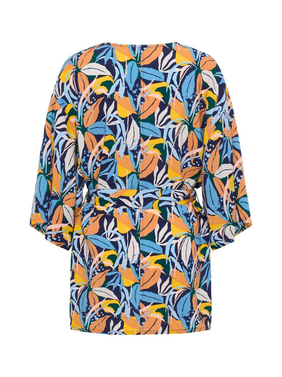 veste kimono motifs paradise multicolore