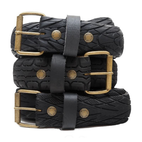 Ceinture Large en Recyclage de Pneu de Vélo - La Vie est Belt