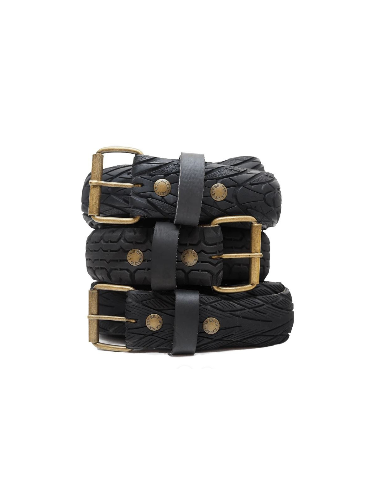 Ceinture Large en Recyclage de Pneu de Vélo - La Vie est Belt