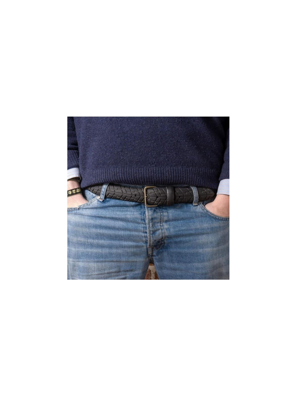 Ceinture Large en Recyclage de Pneu de Vélo - La Vie est Belt