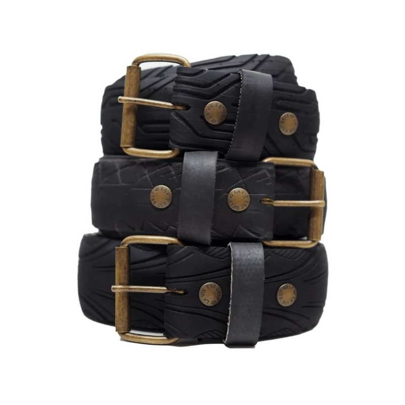 Ceinture Large en Recyclage de Pneu de Vélo - La Vie est Belt