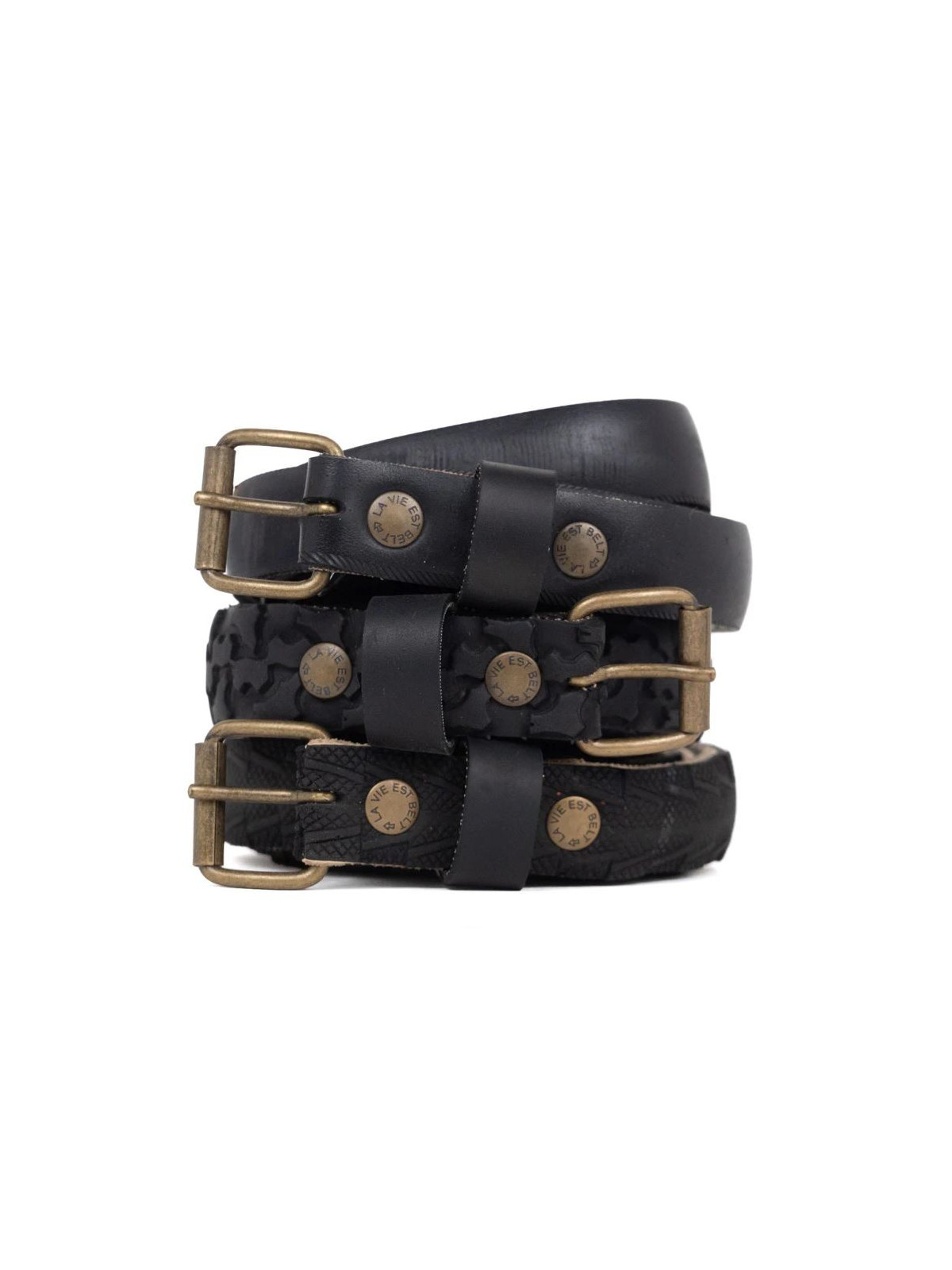 Ceinture Large en Recyclage de Pneu de Vélo - La Vie est Belt