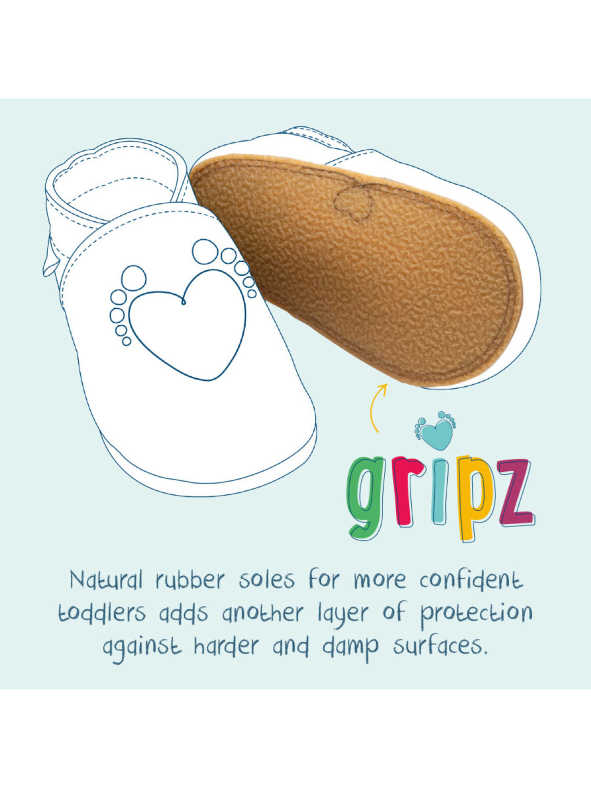 Chaussons "Girafe" Souples en Cuir pour Bébés et Enfants - Inch Blue