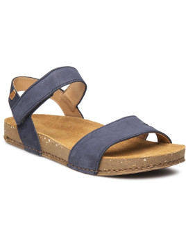 sandales cuir bleu océan
