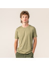 tee-shirt homme col rond kaki coupe normale