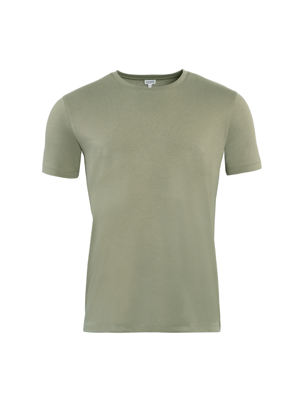 tee-shirt homme col rond kaki coupe normale