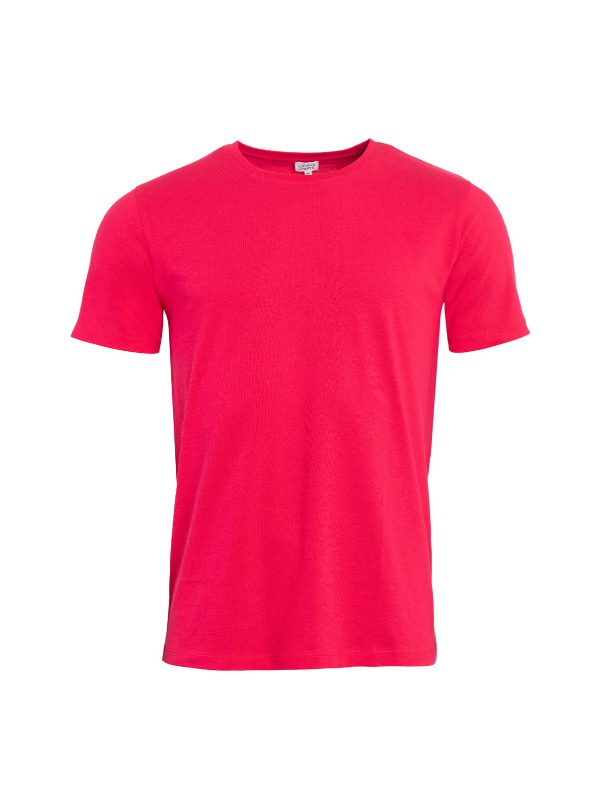 tee-shirt homme col rond rose coupe normale