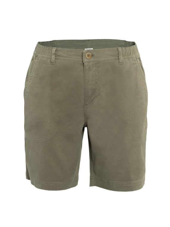 bermuda homme couleur lierre (kaki) taille élastique fermeture éclair et bouton