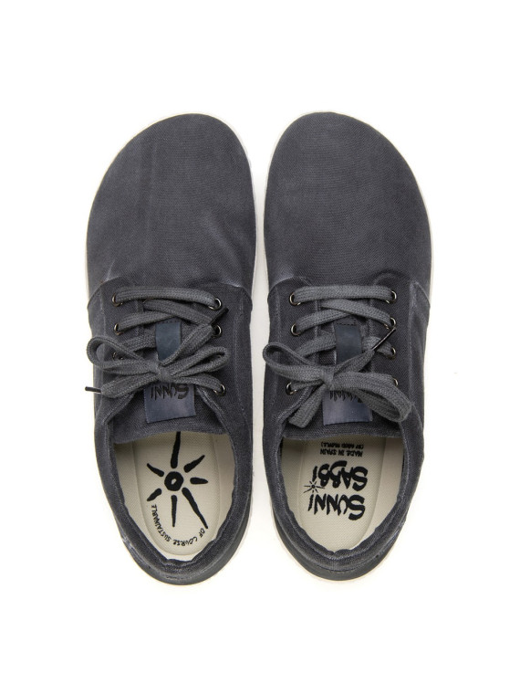 baskets en toile couleur onyx semelles blanches