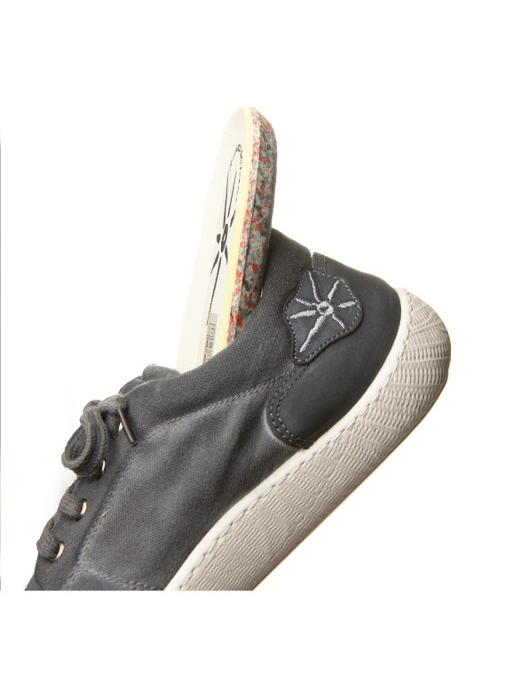 baskets en toile couleur onyx semelles blanches