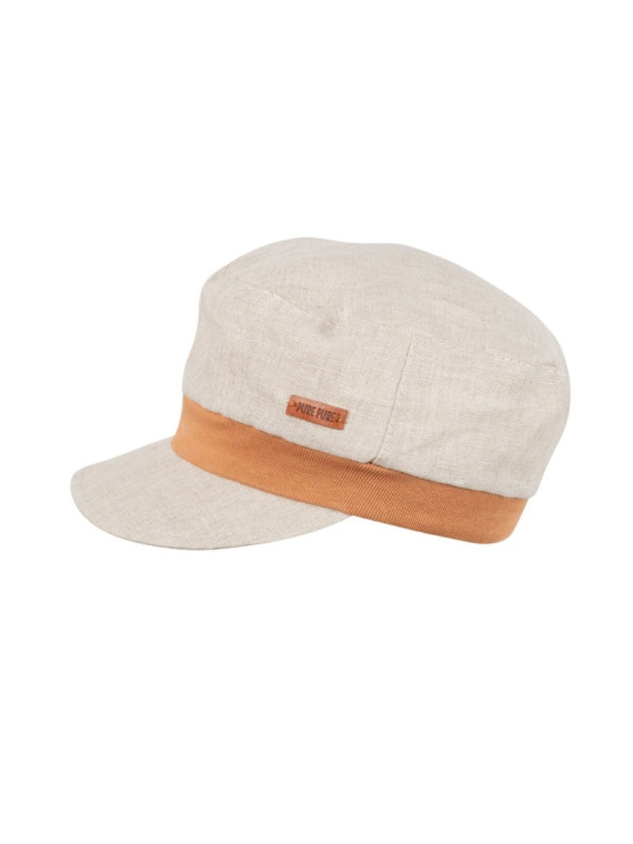 casquette couleur nature en lin