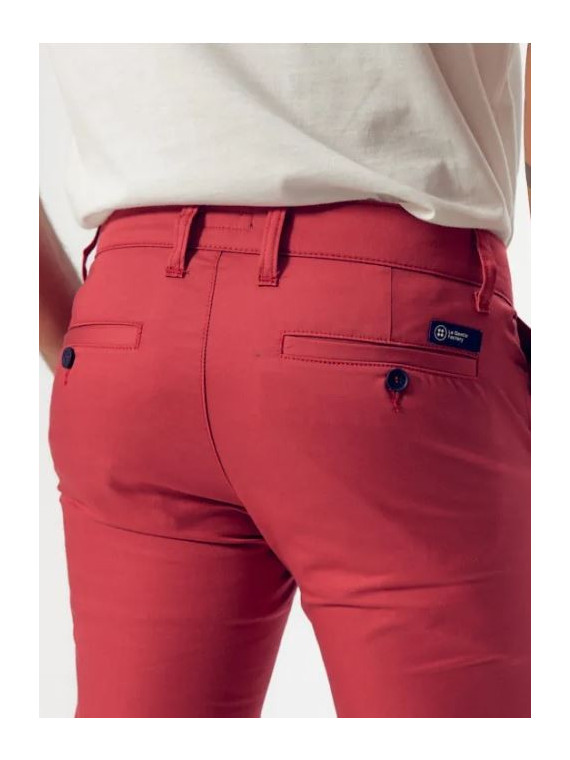 pantalon chino homme coupe droite rouge