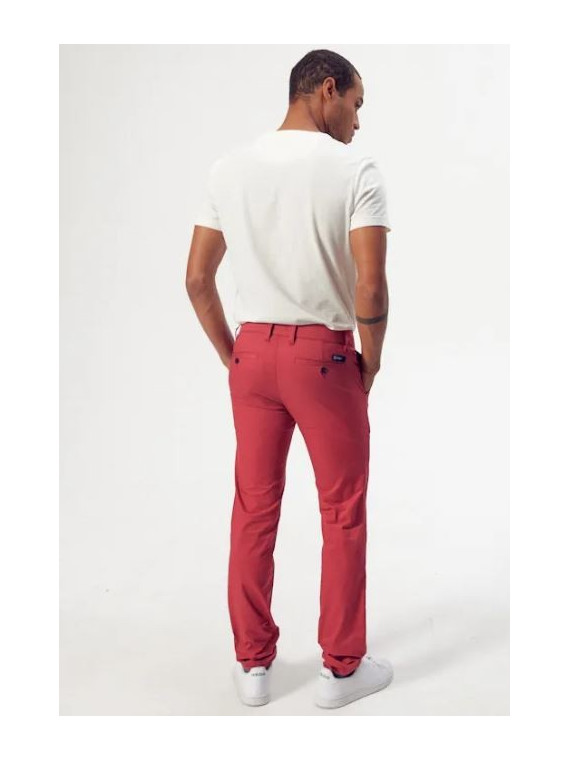 pantalon chino homme coupe droite rouge