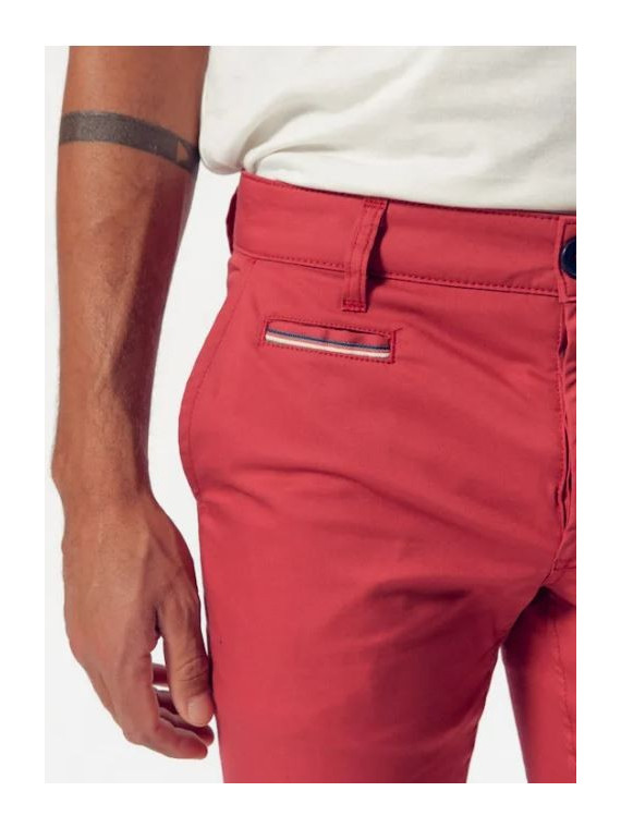 pantalon chino homme coupe droite rouge