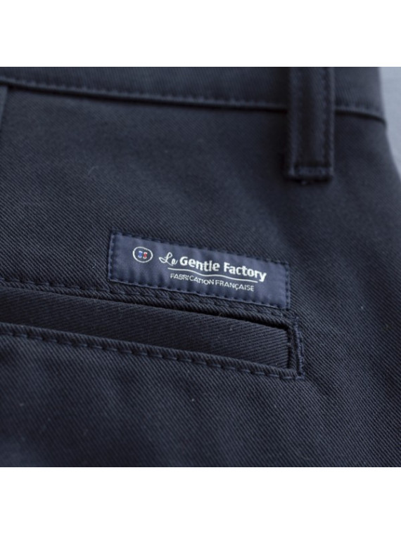 Chino "Léon" 100% coton bio marine