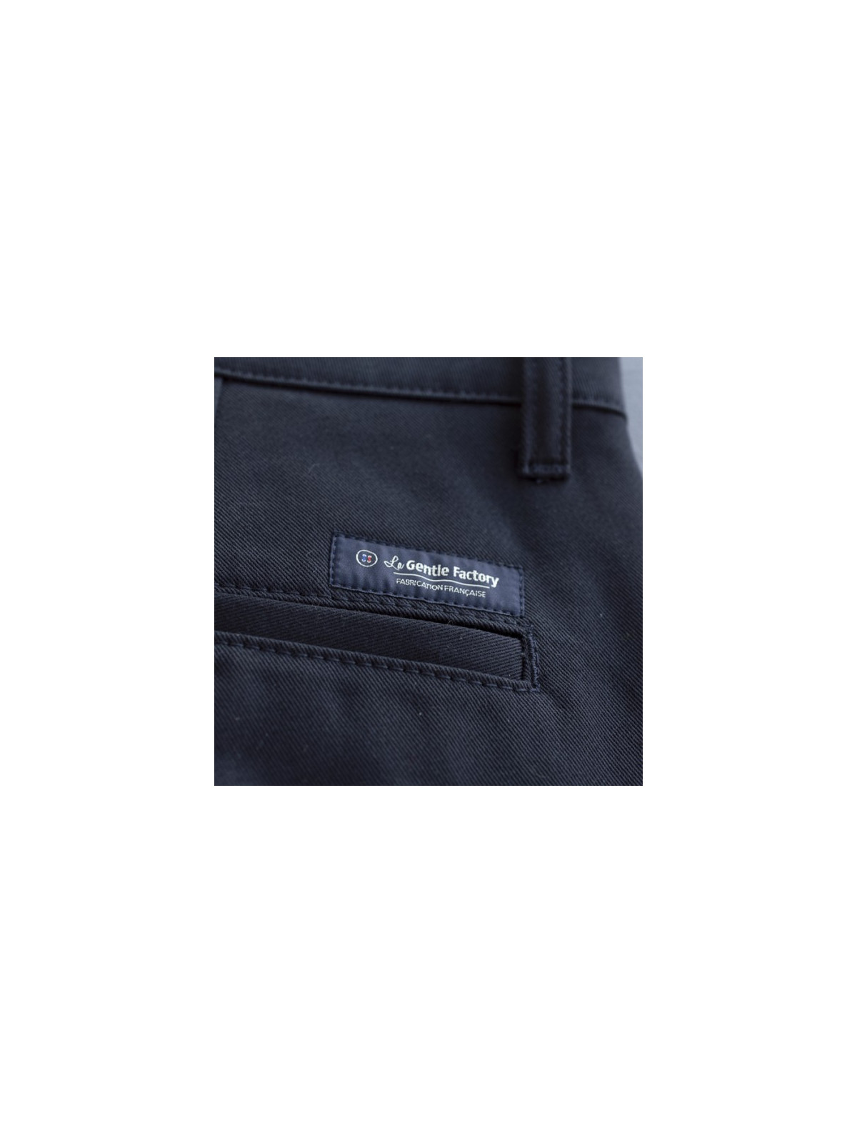 Chino "Léon" 100% coton bio marine