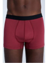 boxer homme coton bio albero natur rouge bande élastique noire