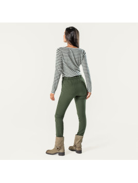 pantalon taille élastique 2 poches à l'arrière vert foncé