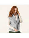 gilet sans manche zippé gris clair