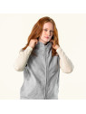 gilet sans manche zippé gris clair