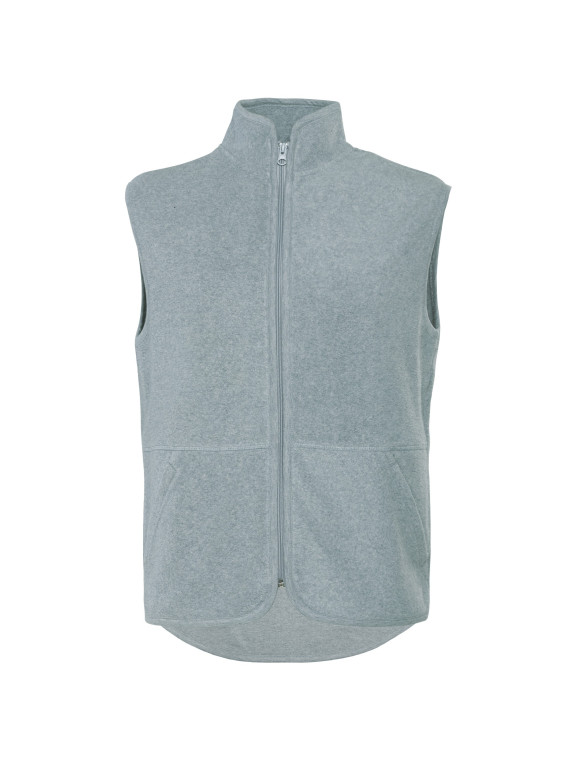 gilet sans manche zippé gris clair