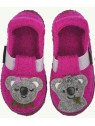 chaussons enfants fuschia avec décor koala sur le dessus