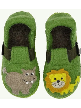 Chaussons pour Enfant en Pure Laine, Motifs Jungle - Nanga