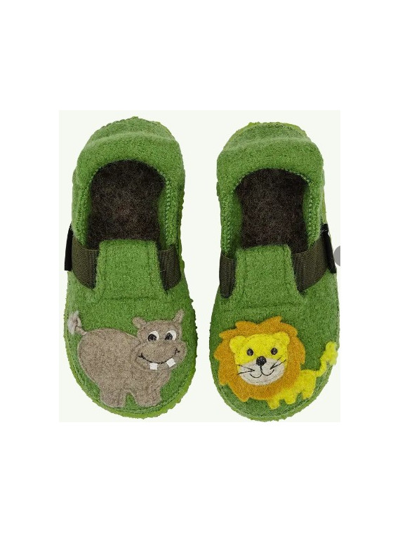 Chaussons pour Enfant en Pure Laine, Motifs Jungle - Nanga