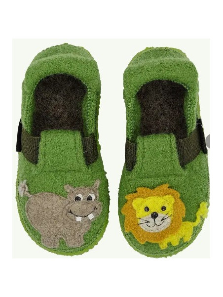 Chaussons pour Enfant en Pure Laine, Motifs Jungle - Nanga