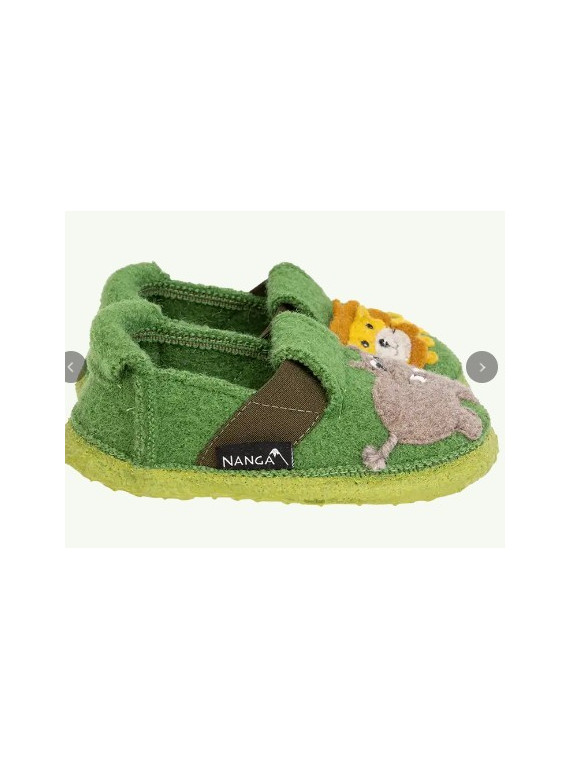 Chaussons pour Enfant en Pure Laine, Motifs Jungle - Nanga