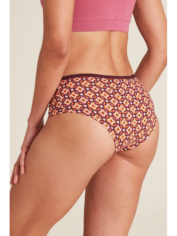 panty femme imprimés vintages oranges et bordeaux
