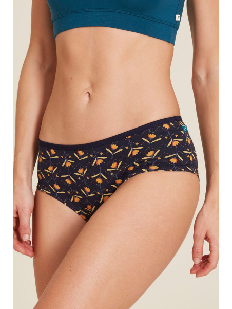 panty imprimé petites fleurs sur fond marine