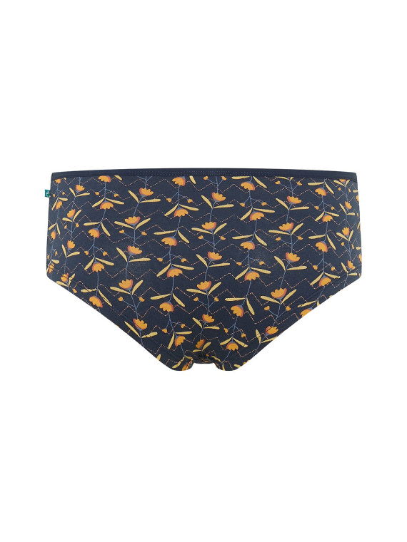 panty imprimé petites fleurs sur fond marine
