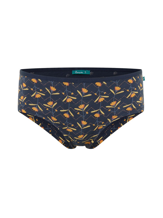 panty imprimé petites fleurs sur fond marine