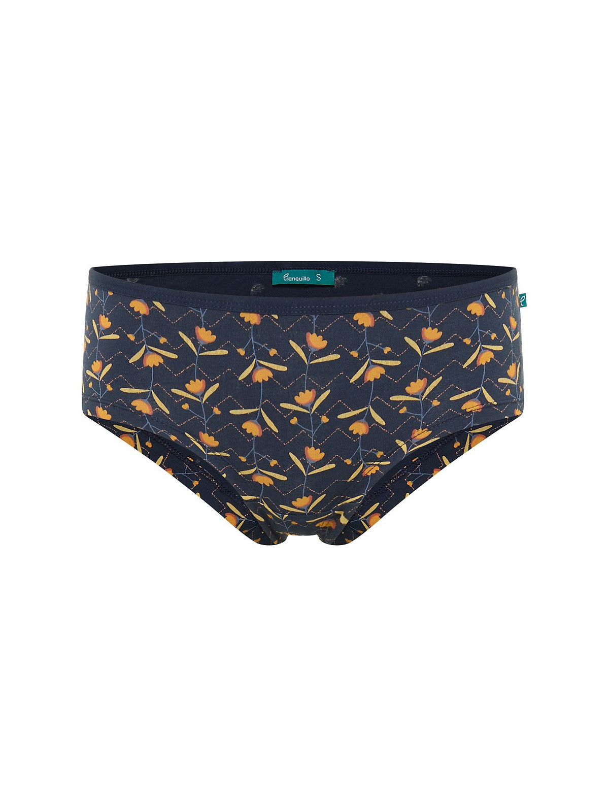 panty imprimé petites fleurs sur fond marine